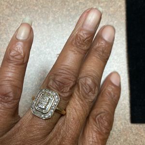 Genuine Diamond & Gold  Ring